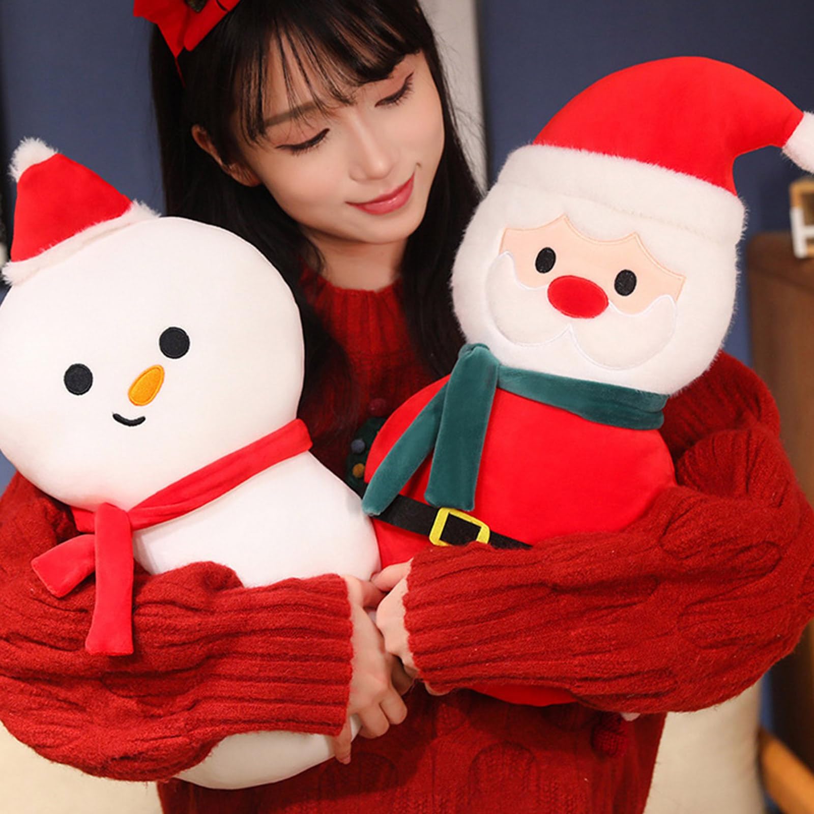 Amazon.co.jp: クリスマスクッション素敵なサンタと雪だるまの